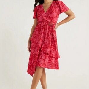 Sofia By Sofia Vergara Pink Floral Dress - Size Large